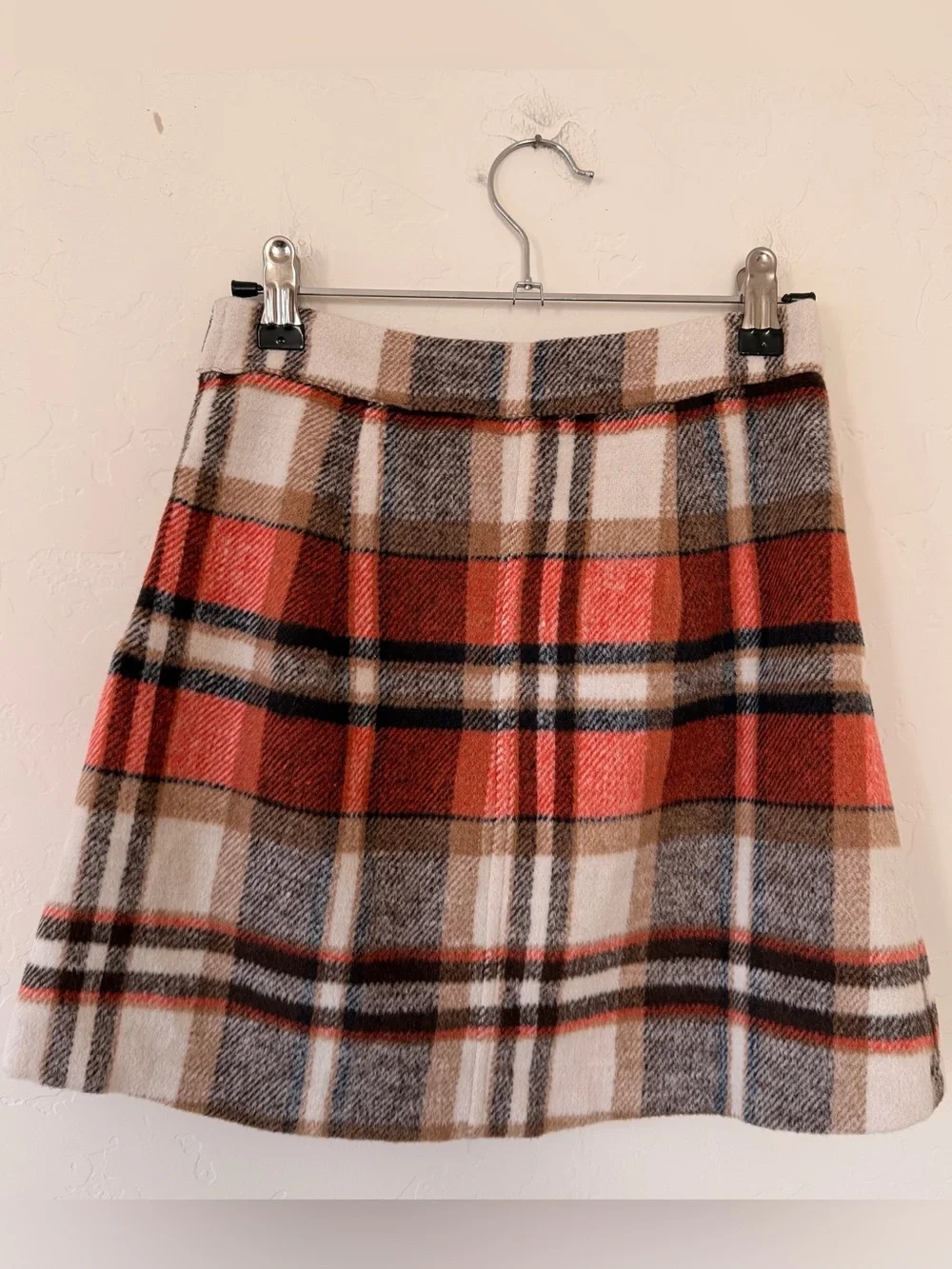 Lulu’s Plaid A-Line Wool Skirt Size XS